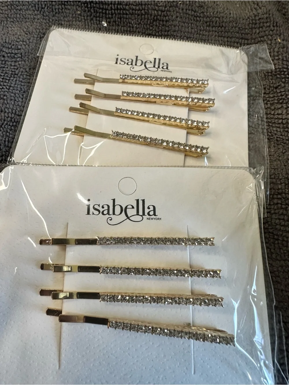 Abella Gold Crystal-Trim Bobby Pin Set